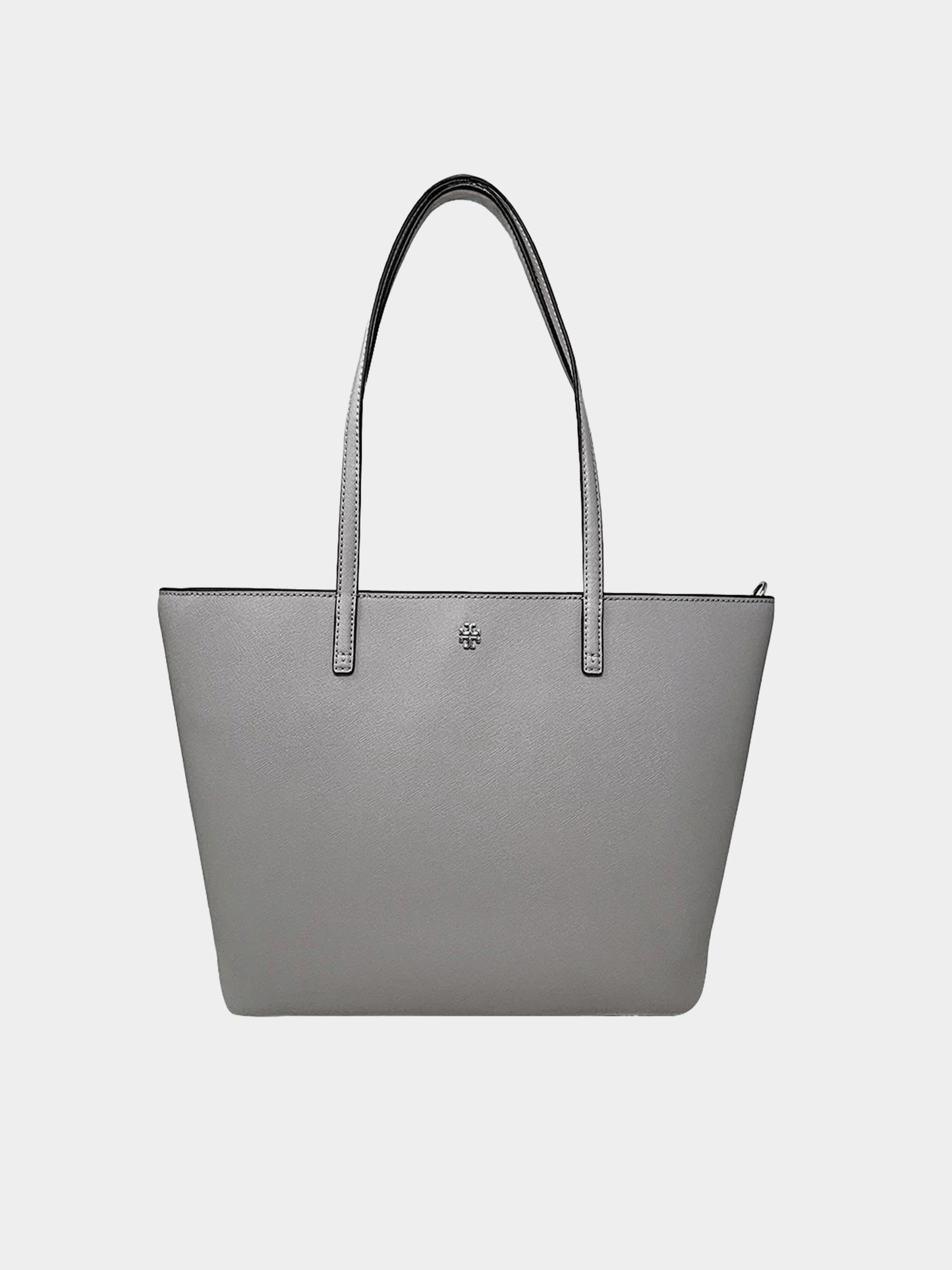Tory Burch Women's Emerson Small Saffiano Leather Tote (Gray Heron)