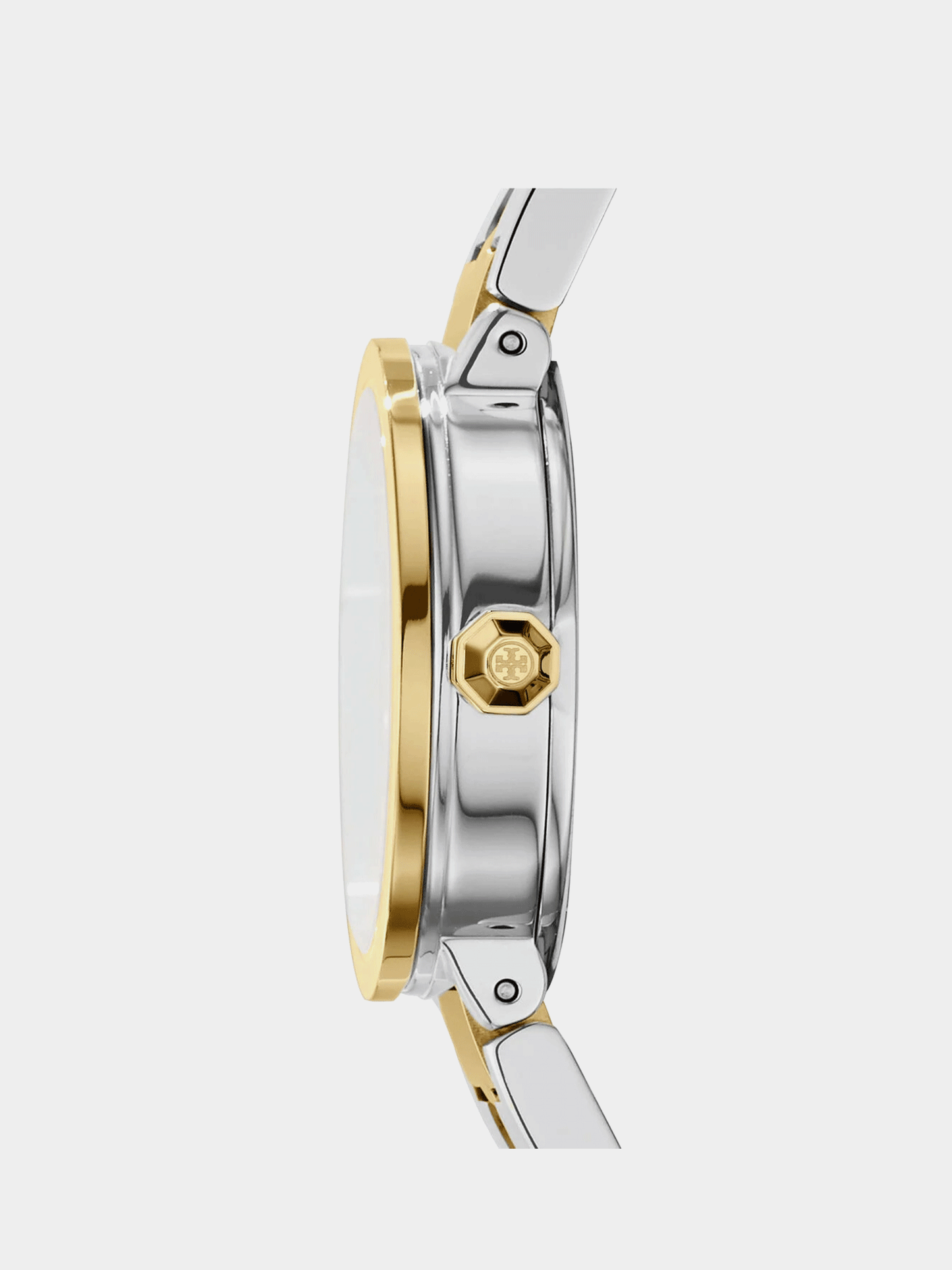 TORY BURCH REVA WATCH, TWO-TONE GOLD/STAINLESS STEEL/IVORY, 28 MM