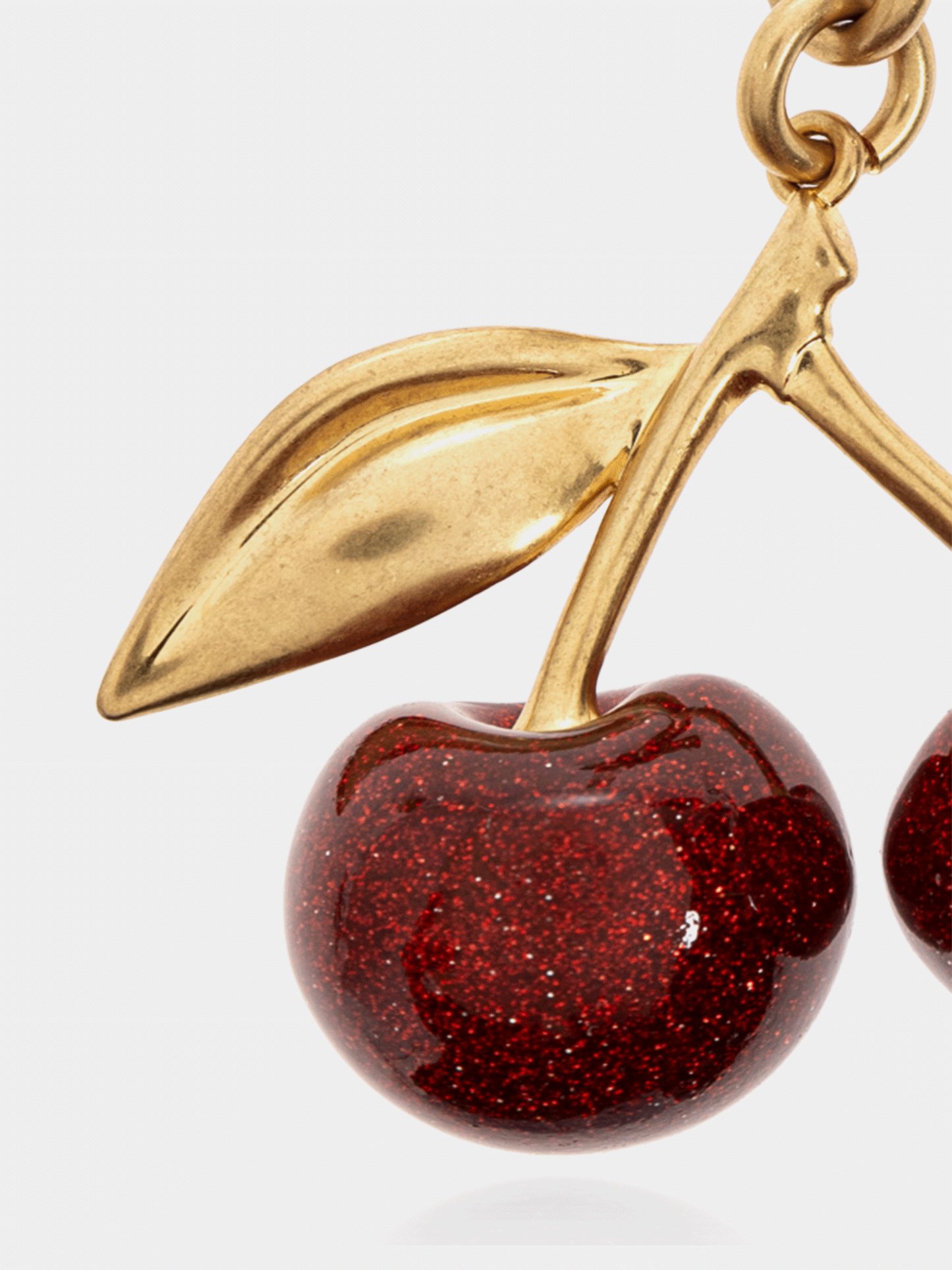 Coach Red Keychain With Cherry-Shaped Charm