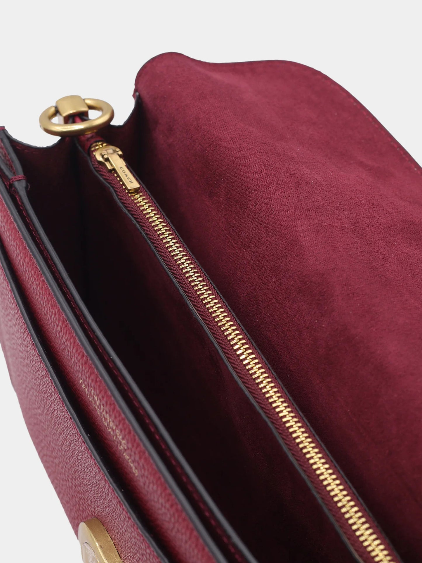 Coach Tabby Shoulder Bag 26 - Maroon Pebbled Leather