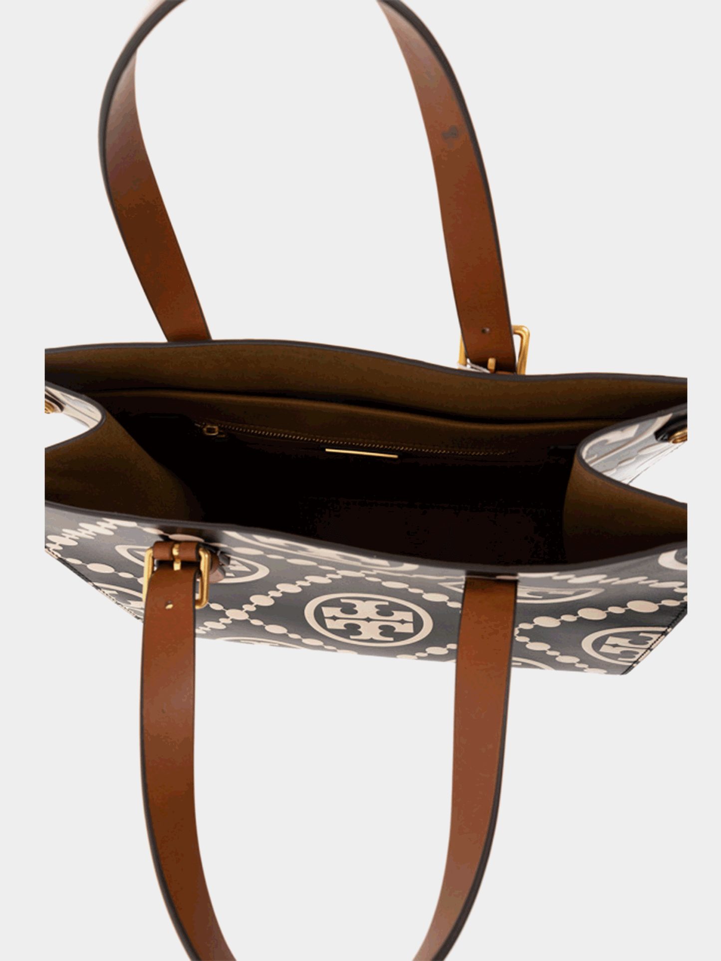 Tory Burch Monogram Contrast Embossed Small Tote