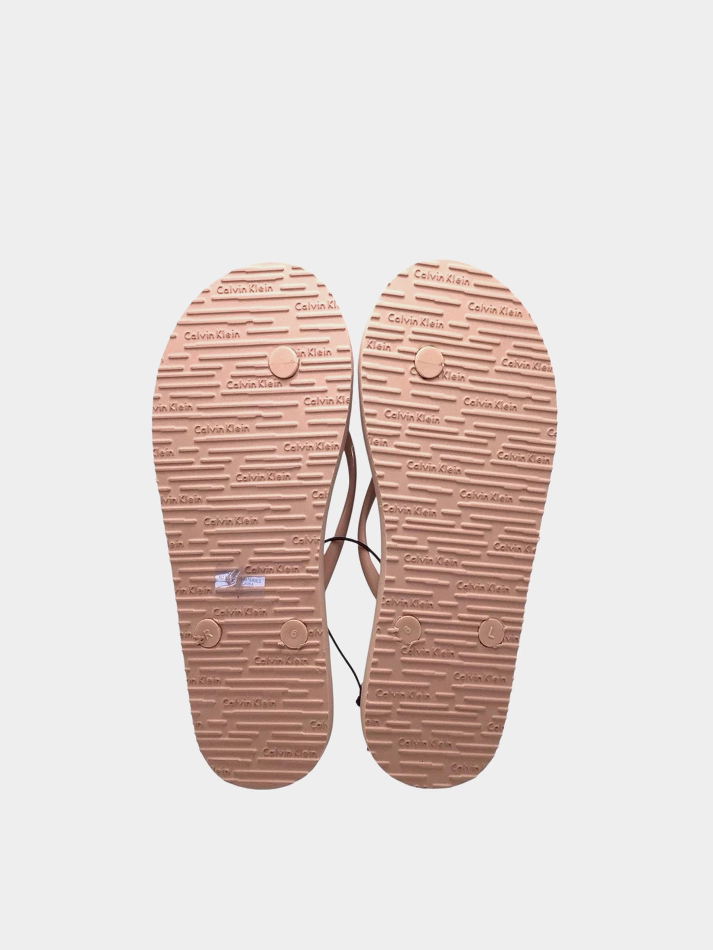 Calvin Klein Women's Logo Thong Flip Flop Sandal
