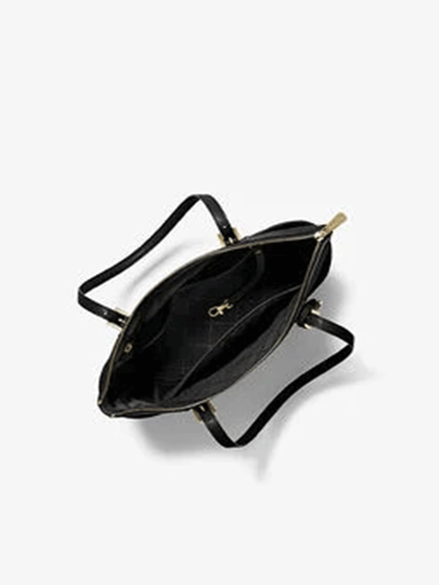 Michael Kors Charlotte Large Logo and Leather Top-Zip Tote Bag