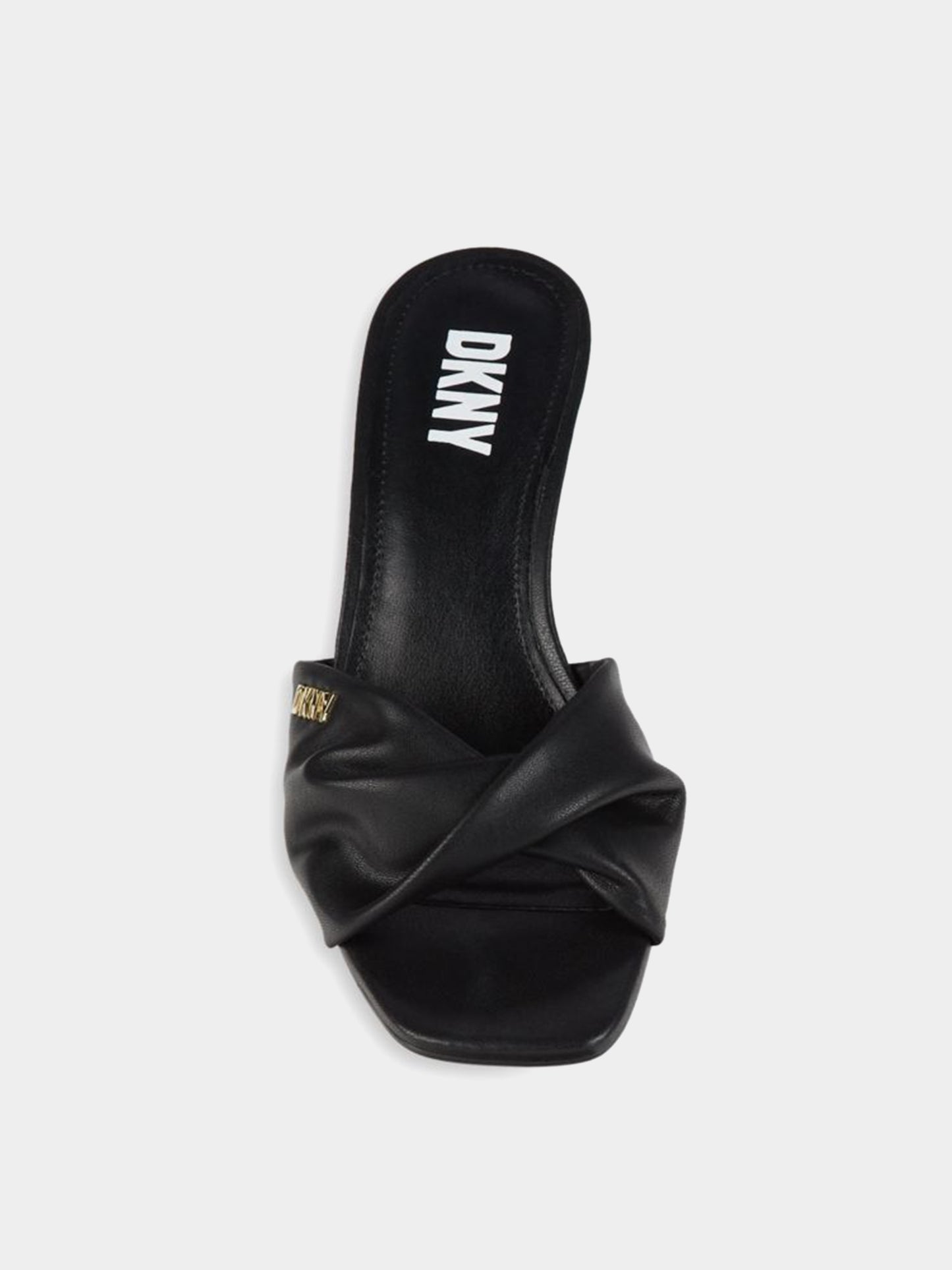 DKNY Val Twisted Logo Kitten Heel Sandals