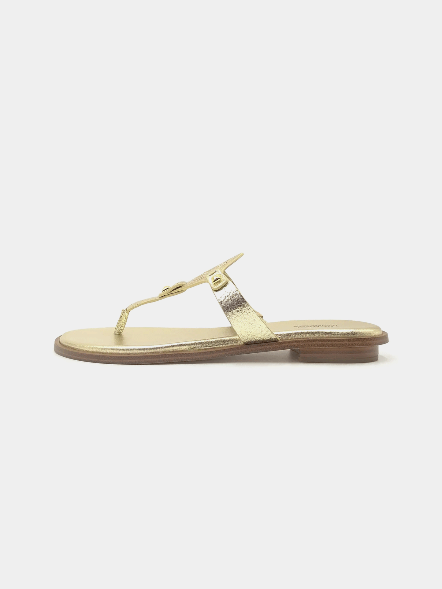 Michael Kors Aubrey Cut Out Thong Sandals - Pale Gold