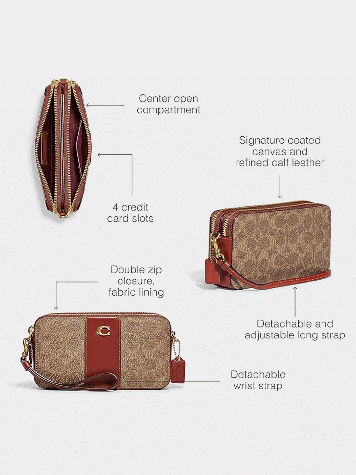 Kira Crossbody In Colorblock Signature Canvas