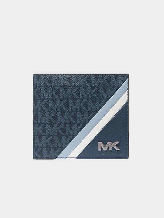 Michael Kors Rivington Striped Logo Billfold Wallet With Coin Pouch