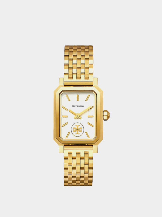TORY BURCH ROBINSON STAINLESS STEEL GOLD WATCH