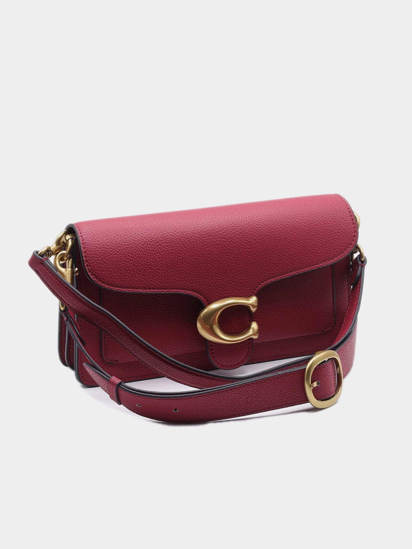Coach Tabby Shoulder Bag 26 - Maroon Pebbled Leather