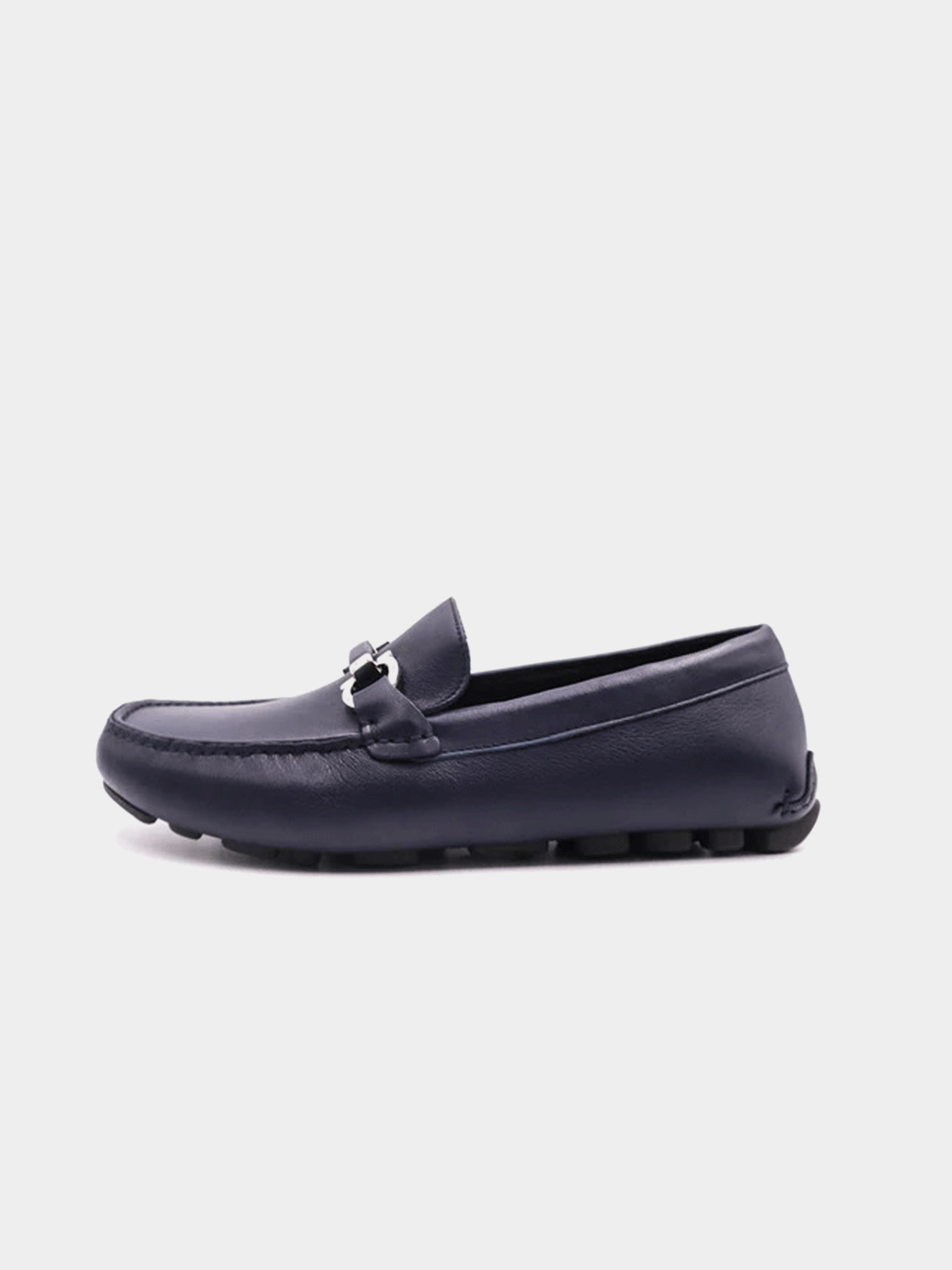 Salvatore Ferragamo Salamanca Nero Skin Loafer - Blue Marin