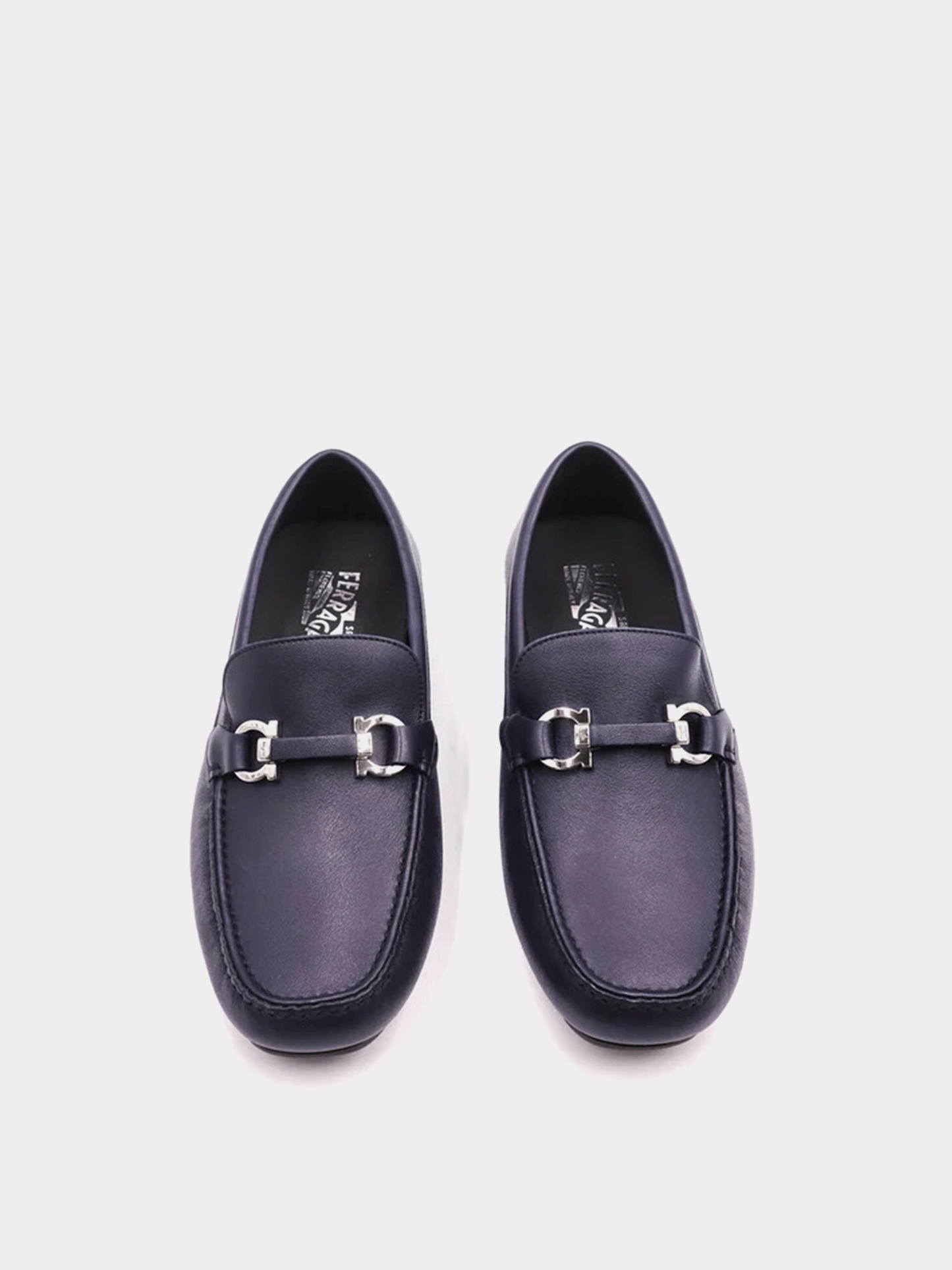 Salvatore Ferragamo Salamanca Nero Skin Loafer - Blue Marin