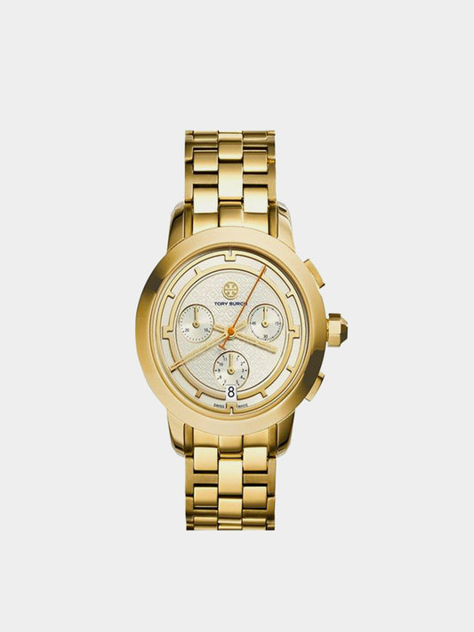 TORY BURCH CHRONOGRAPH BRACELET WATCH, 37MM