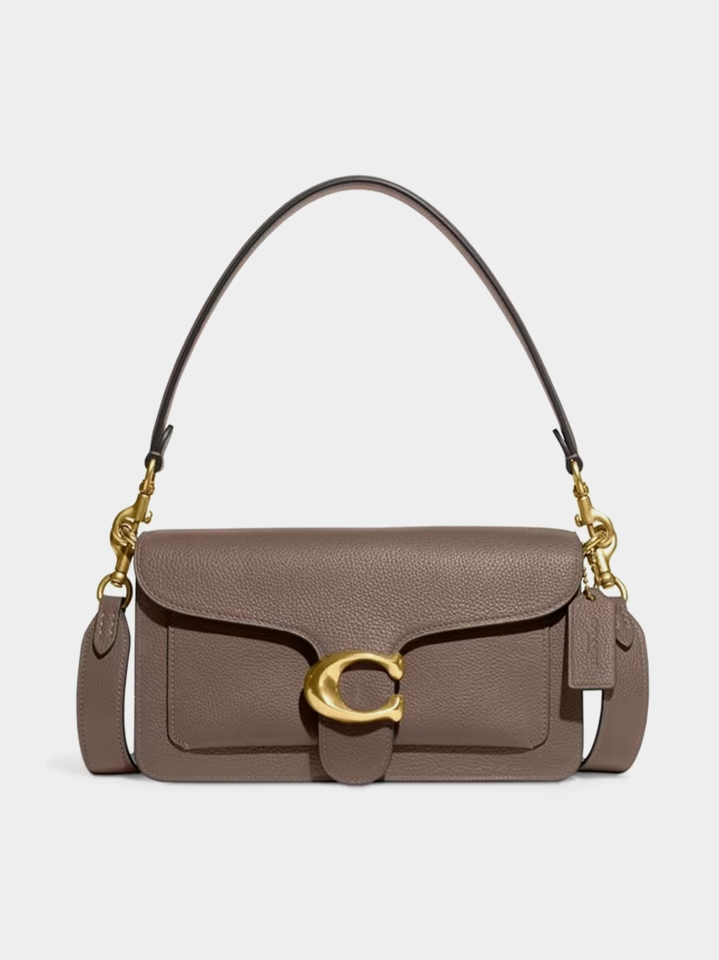 Coach Tabby 26 Leather Shoulder Bag, Dark Stone