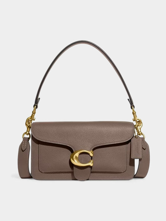 Coach Tabby 26 Leather Shoulder Bag, Dark Stone