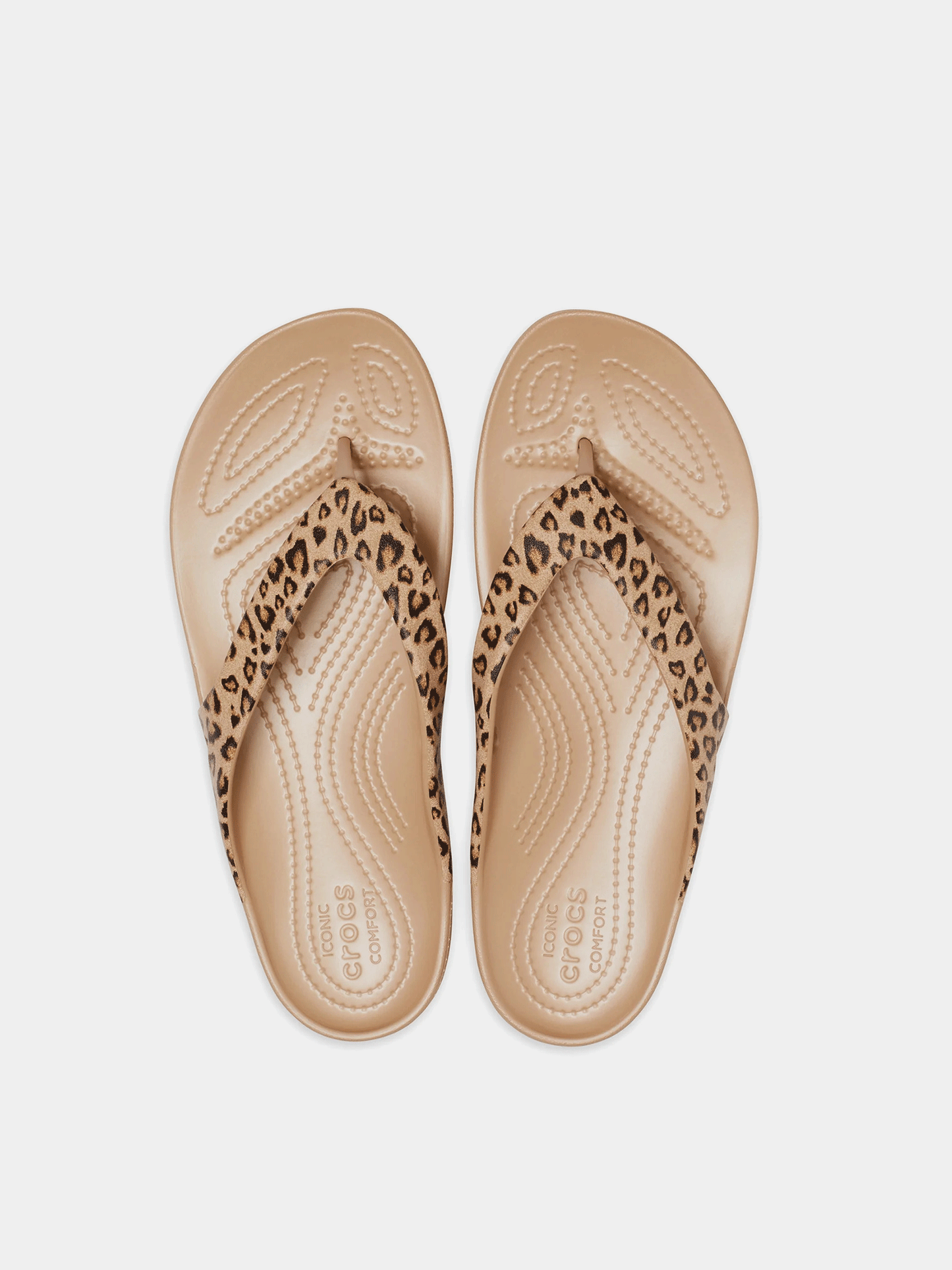 Crocs Women's Kadee II Leopard Printed Flip Flop Sandals