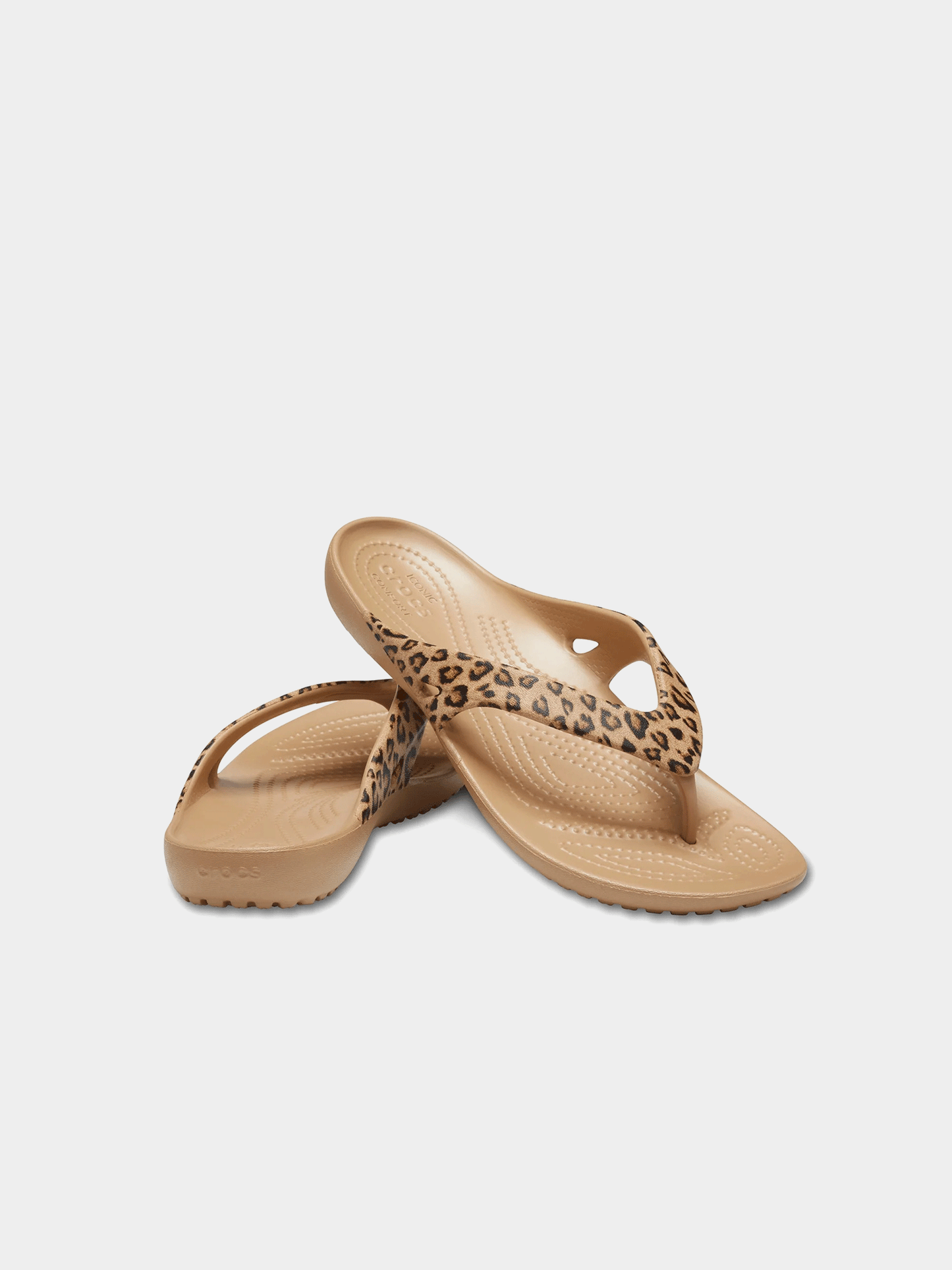 Crocs Women's Kadee II Leopard Printed Flip Flop Sandals