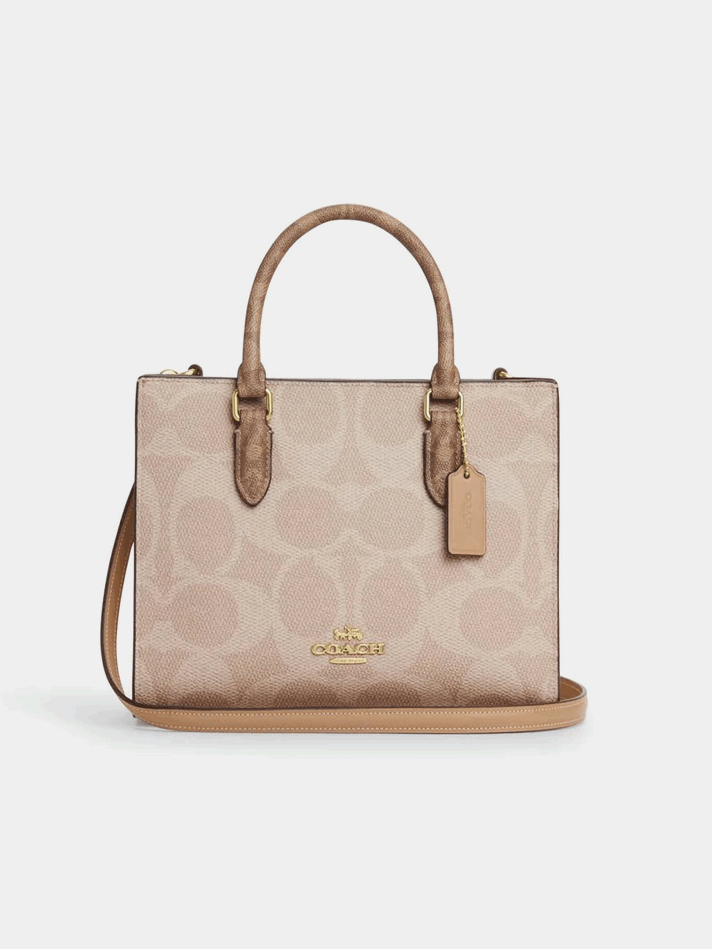 Coach Maggie Small Tote Bag In Blocked Signature Canvas