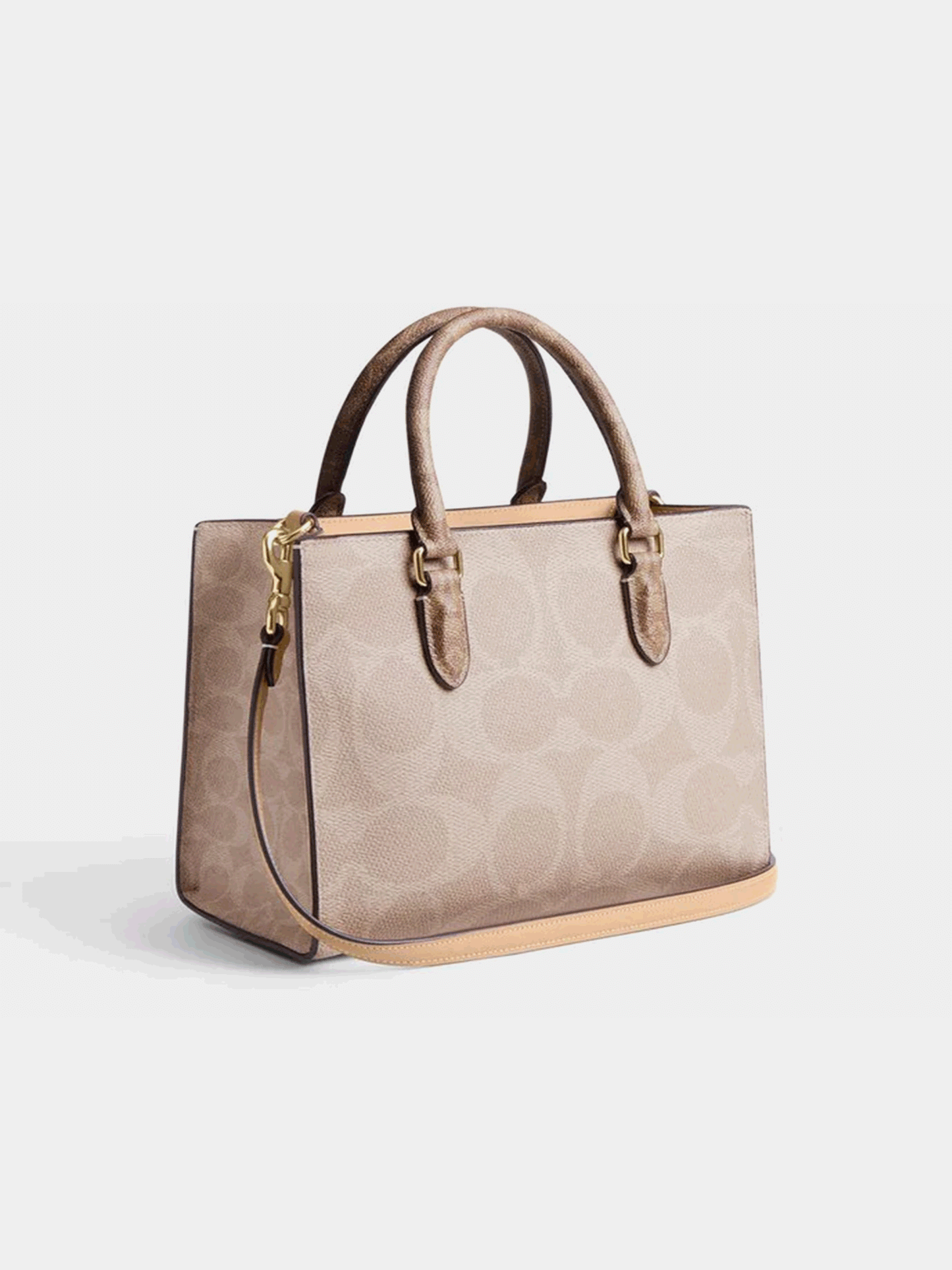 Coach Maggie Small Tote Bag In Blocked Signature Canvas