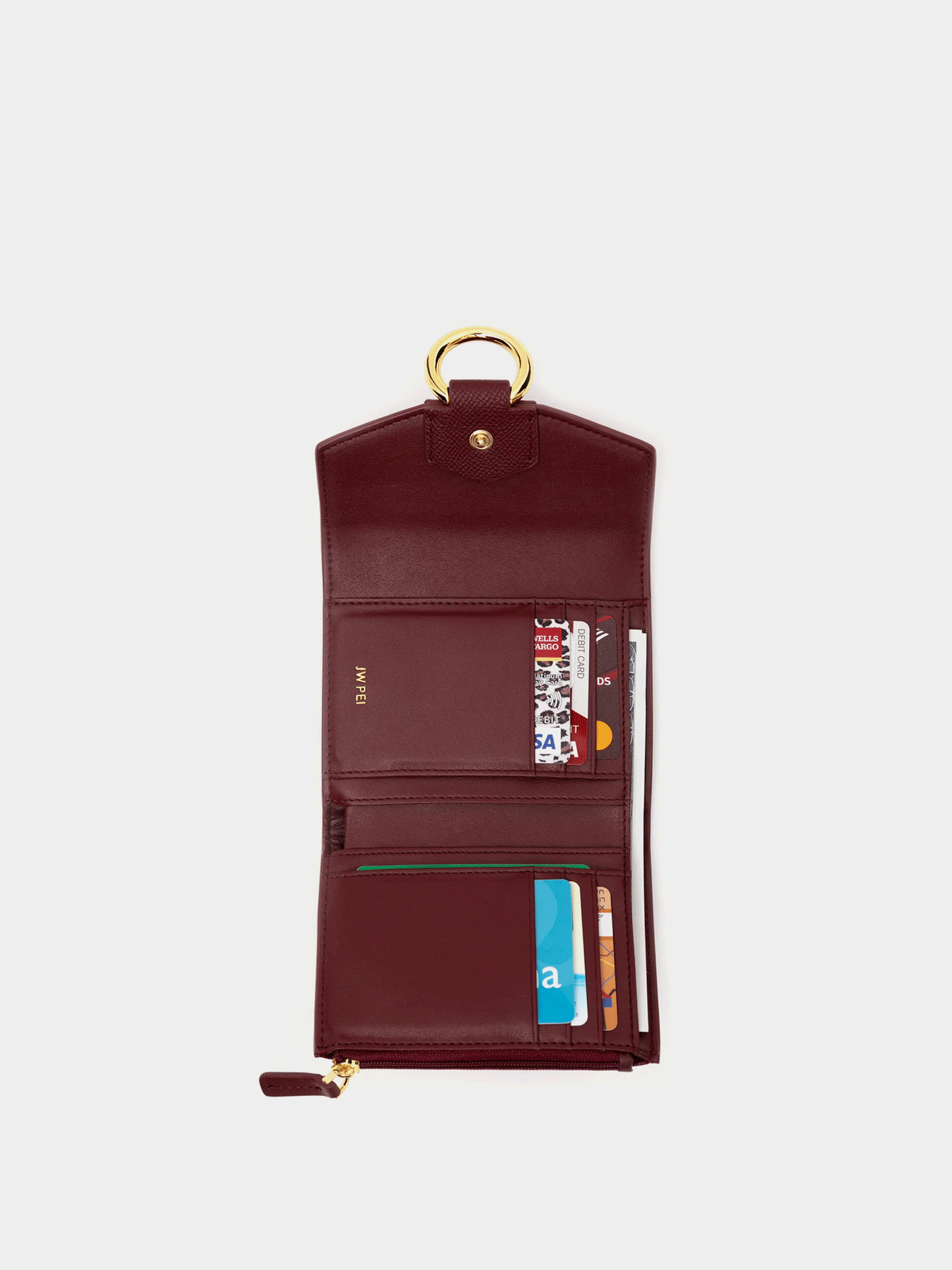 JW PEI Stella Wallet - Burgundy Grained Vegan Leather