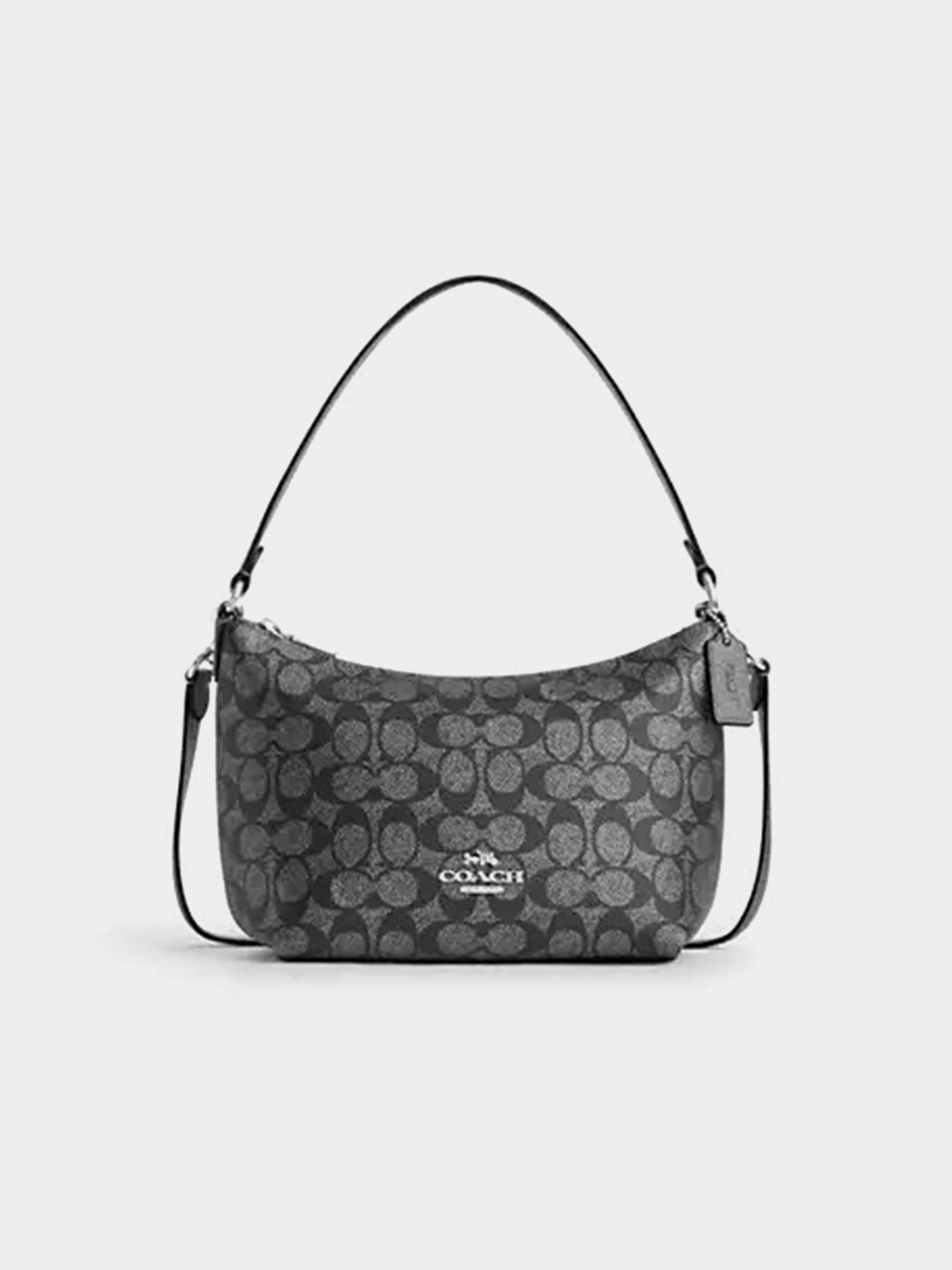Coach Zip Top Shoulder Bag In Signature Canvas