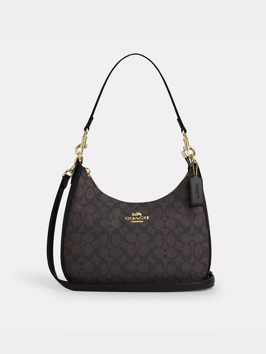 Coach Teri Hobo Bag In Signature Canvas