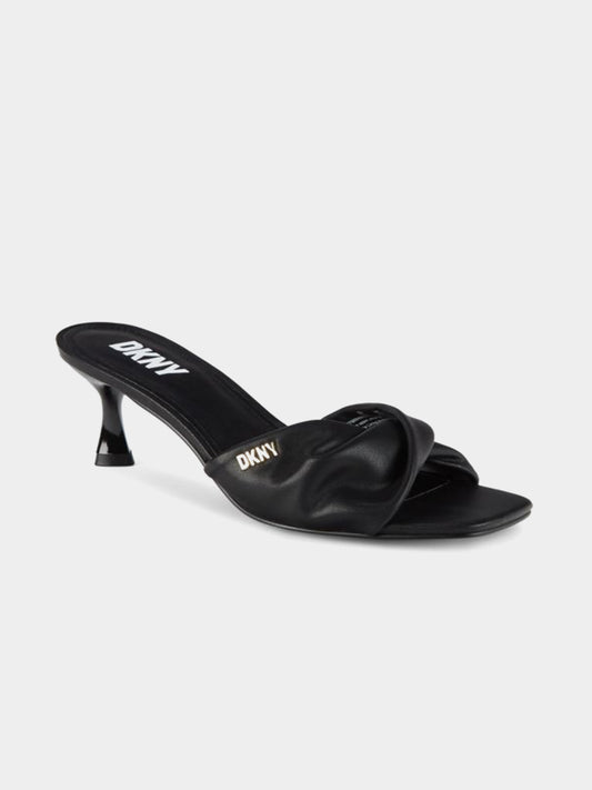 DKNY Val Twisted Logo Kitten Heel Sandals