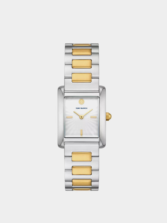 TORY BURCH WOMEN'S THE ELEANOR TWO-TONE STAINLESS STEEL BRACELET WATCH 24MM